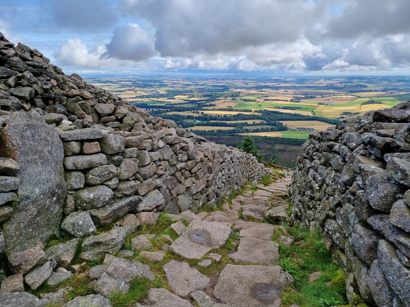 View from the entrance of the Pictish Hillfort on Mither Tap, Bennachie, Aberdeenshire