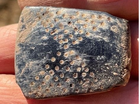 Early Bronze Age jet bead from Tarves, Aberdeenshire (Cameron Archaeology Ltd)